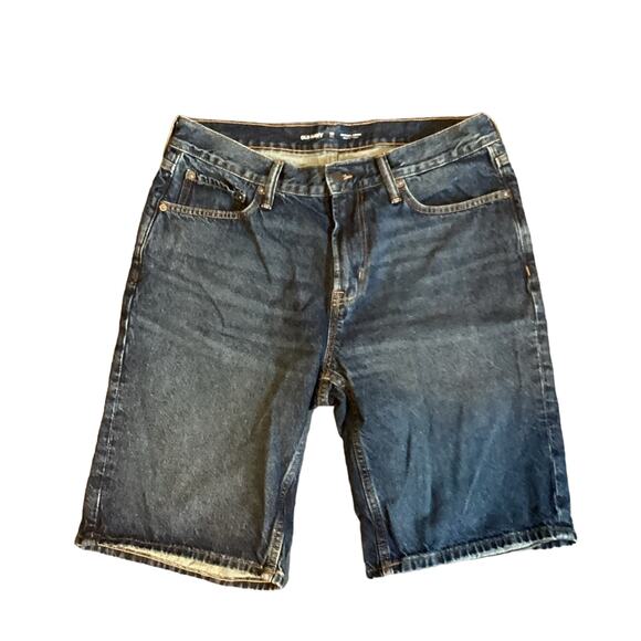 Old Navy Men’s Original Loose Built in Touch jean Shorts Size 36 Tall Dark Blue - Picture 1 of 7